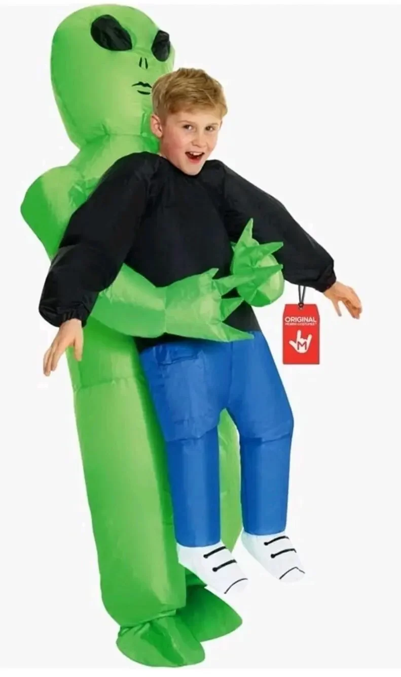 Morph Kids Inflatable Alien Costume Blow Up Alien Outfit For Children Halloween